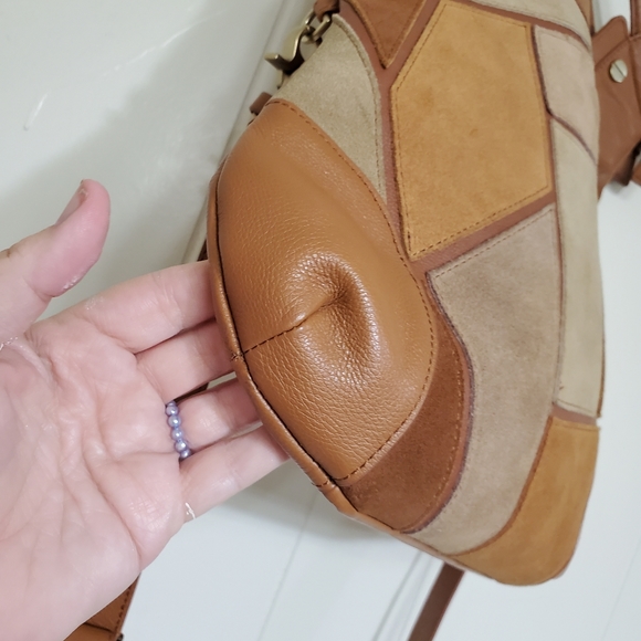 Foley + Corinna Leather & Suede Patchwork Lady Tote (Multi Color Neutral) - Picture 7 of 15